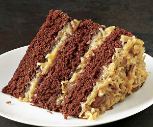 TRIPLE LAYER GERMAN CHOCOLATE CAKE